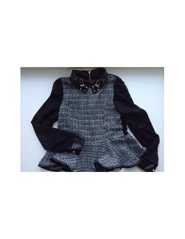 Pitskäistega peplum pluus, XS/S