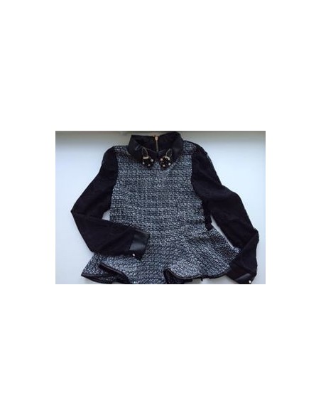 Pitskäistega peplum pluus, XS/S